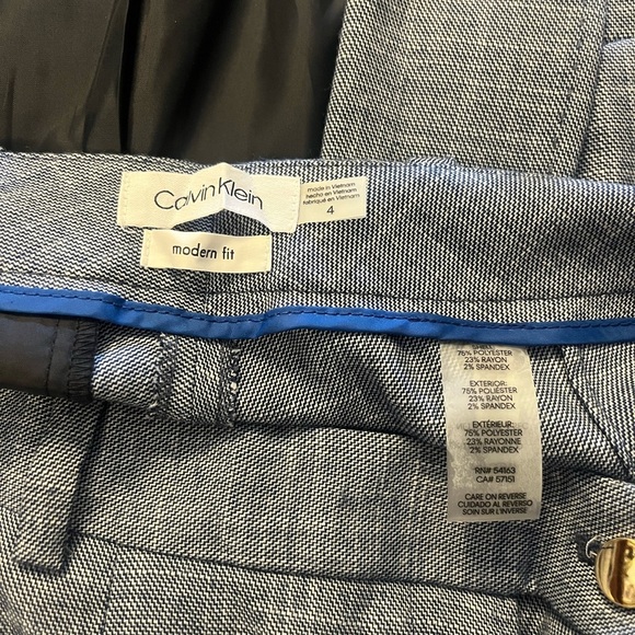Calvin Klein grey pantsuit blazer 8 pants size 4 modern fit - Picture 7 of 7
